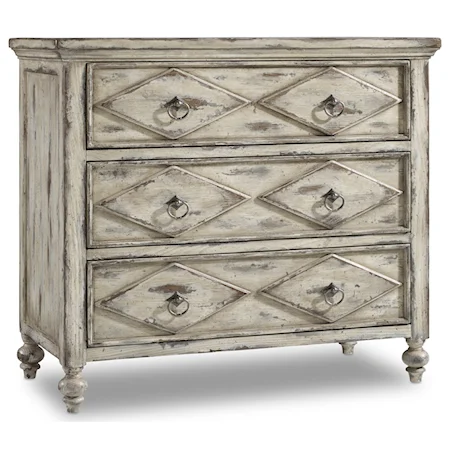 3-Drawer Chest with Ring Pull Hardware